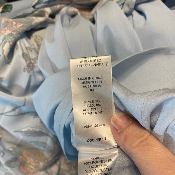 Cooper St Floral Ruffle Maxi Dress Blue Multicolor AUS 12 / US 8 Wedding Guest - Picture 8 of 10